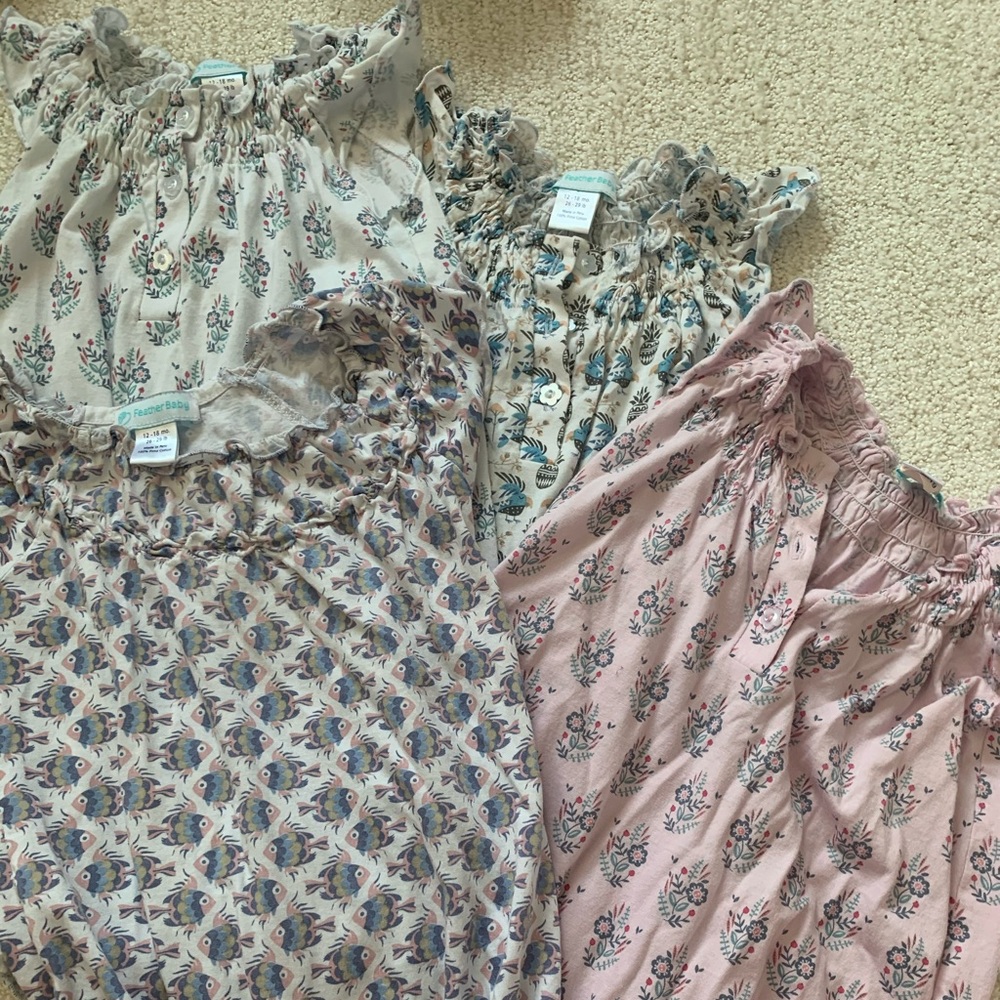 Bundle of Feather Baby Rompers Size 12-18 months